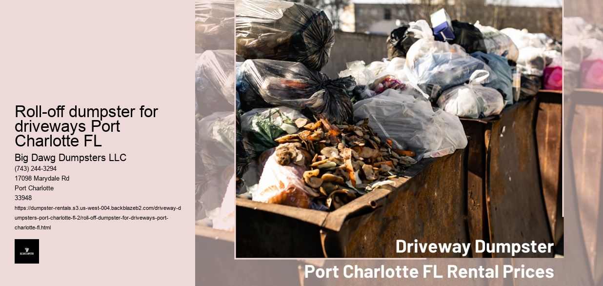 Driveway waste disposal bins