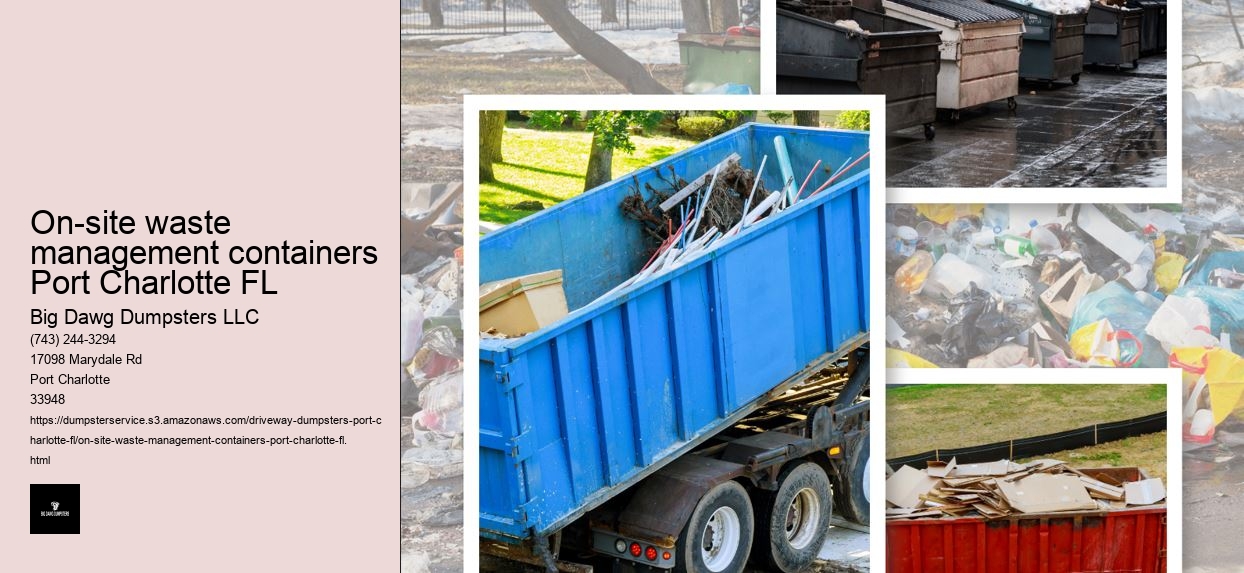 On-site waste management containers Port Charlotte FL