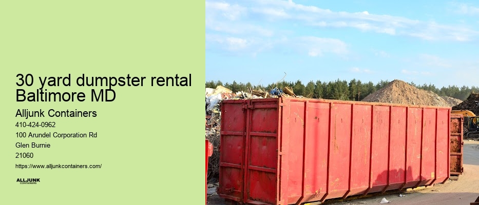 Dumpster rental Baltimore prices