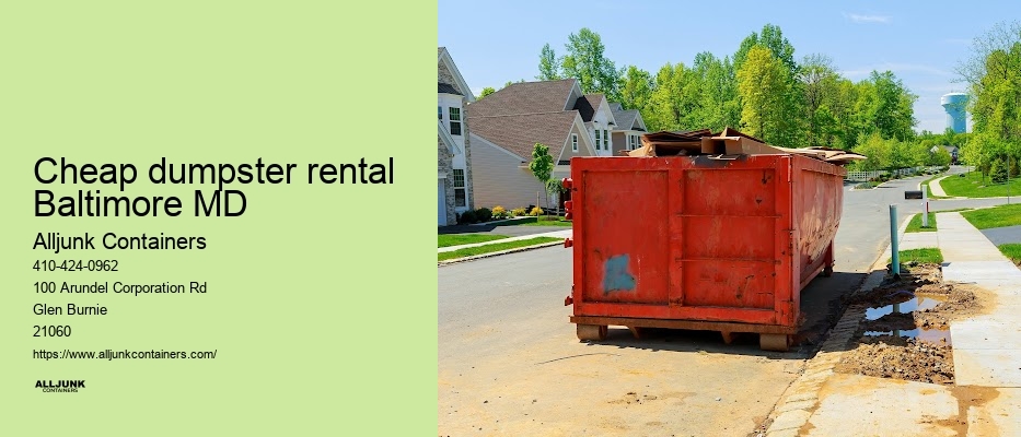 Reliable dumpster service