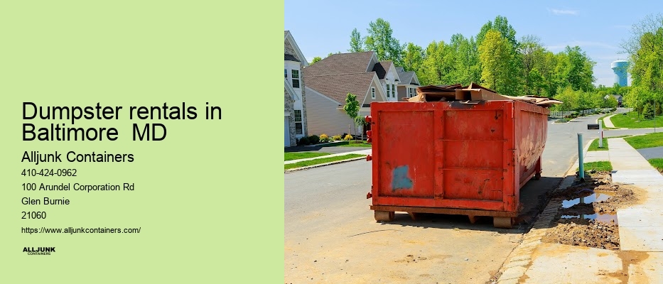 30 yard dumpster rental Baltimore MD